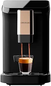 Cecotec Cafetera superautomática Cremmaet Macchia Black Rose. 1350 W, Thermoblock, Bomba de Presión de 19bars, Sistema Plug&Play, Depósito de Café con Molinillo Integrado, Limpieza Automática